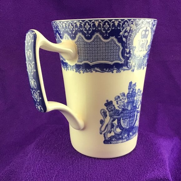 Queen Elizabeth II Diamond Jubilee Mug Spode Blue Room Collection 1952 2012 - Picture 5 of 13